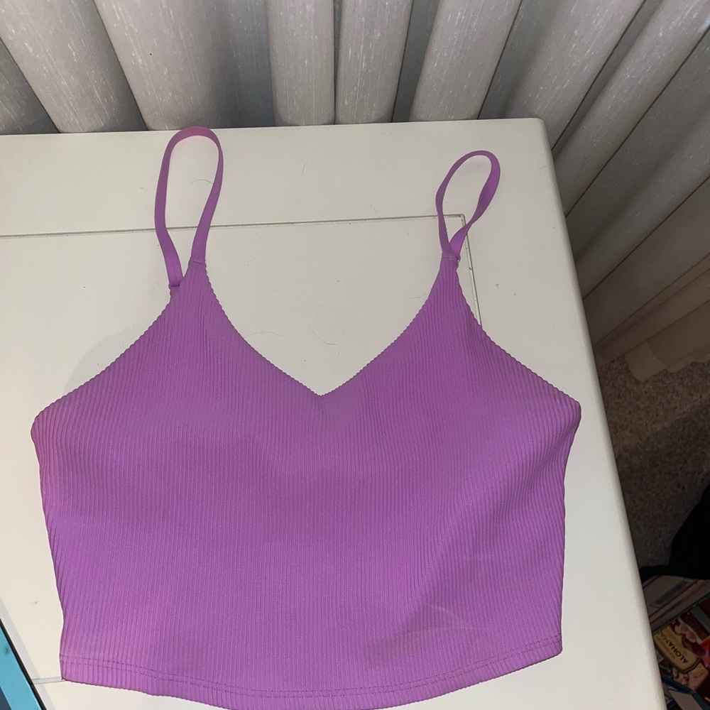 Athleta Purple Fitted Crop Camisole top
